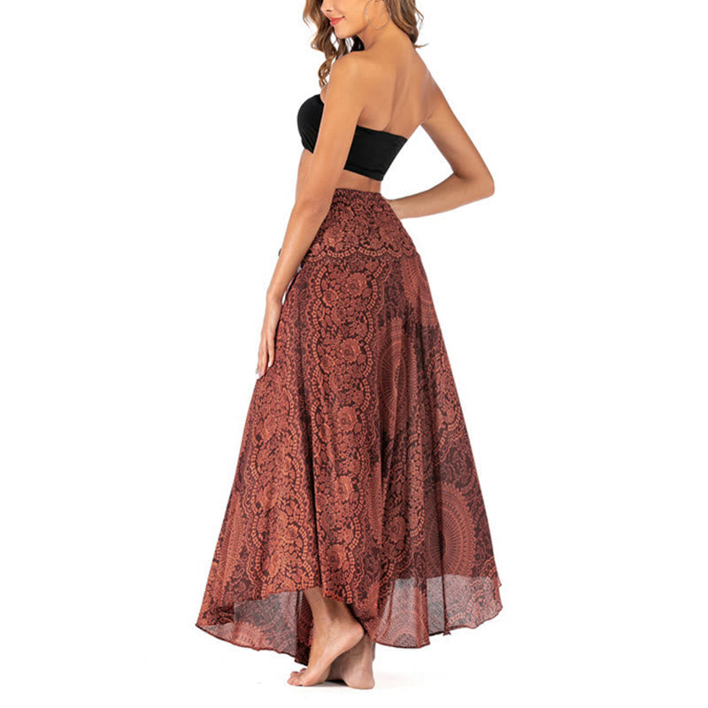 Nimara Ritual Two Style Wear Boho Compass Rose Flower Skirt Dress