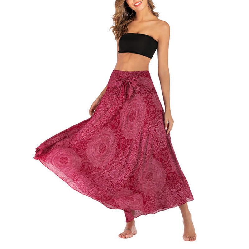 Nimara Ritual Two Style Wear Boho Compass Rose Flower Skirt Dress