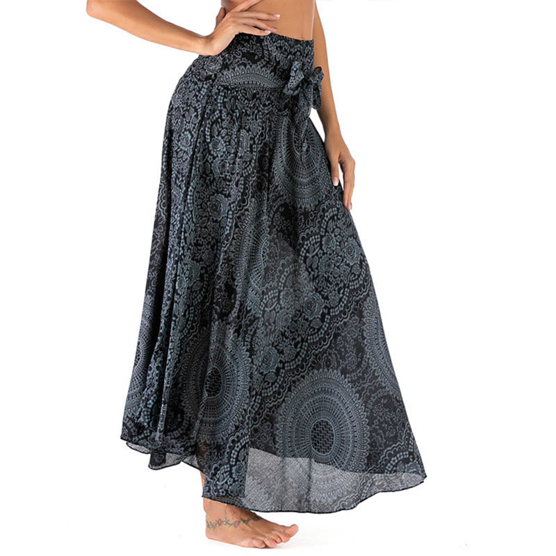 Nimara Ritual Two Style Wear Boho Compass Rose Flower Skirt Dress