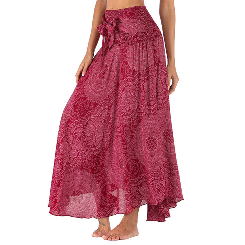 Nimara Ritual Two Style Wear Boho Compass Rose Flower Skirt Dress