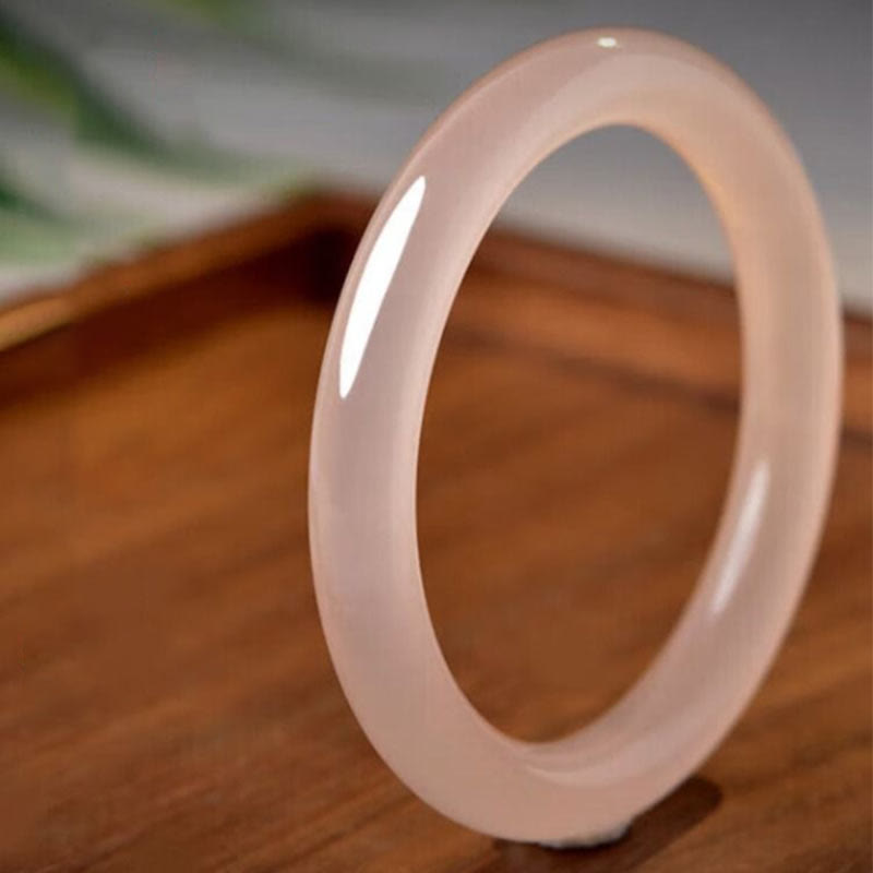 Nimara Ritual Natural Dusty Rose Pink Jade Self-Love Bracelet Bangle