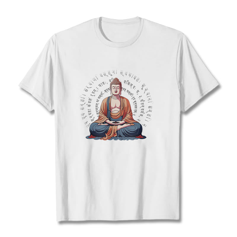Nimara Ritual Sanskrit Heart Sutra Form Is No Other Than Emptiness Tee T-shirt