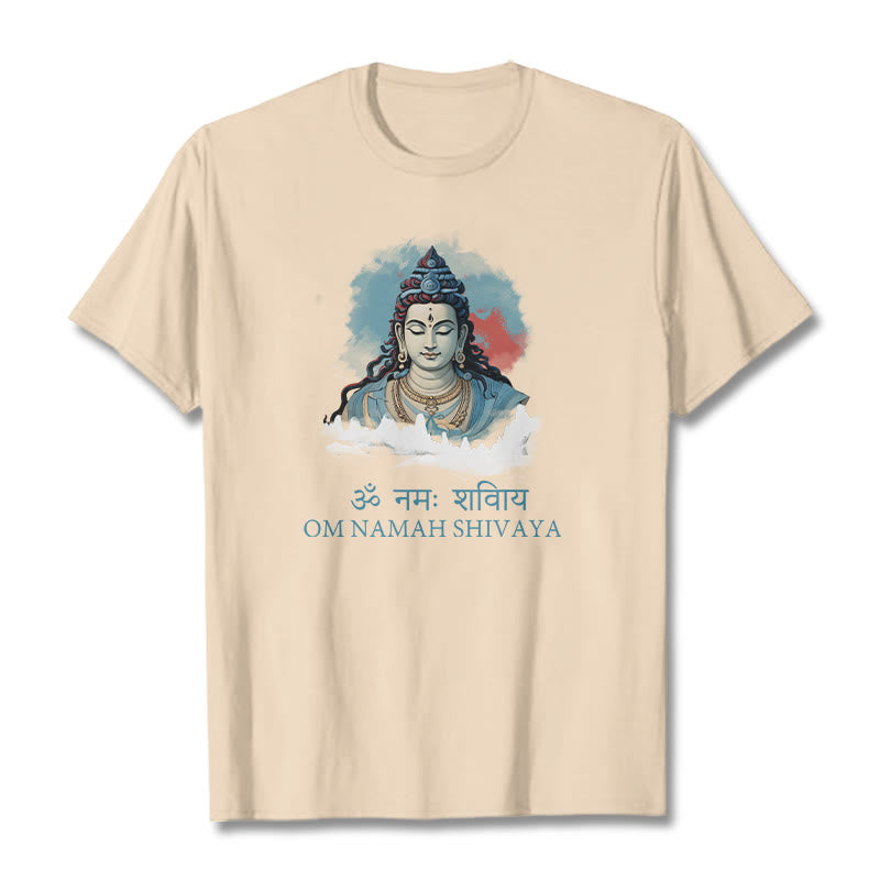 Nimara Ritual Sanskrit OM NAMAH SHIVAYA Colorful Clouds Tee T-shirt