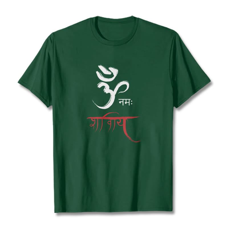 Nimara Ritual OM NAMAH SHIVAYA Mantra Sanskrit Tee T-shirt