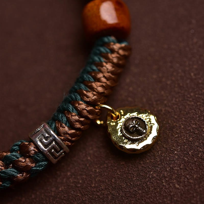 Nimara Ritual Tibetan Bone Beads Luck Rope Bracelet