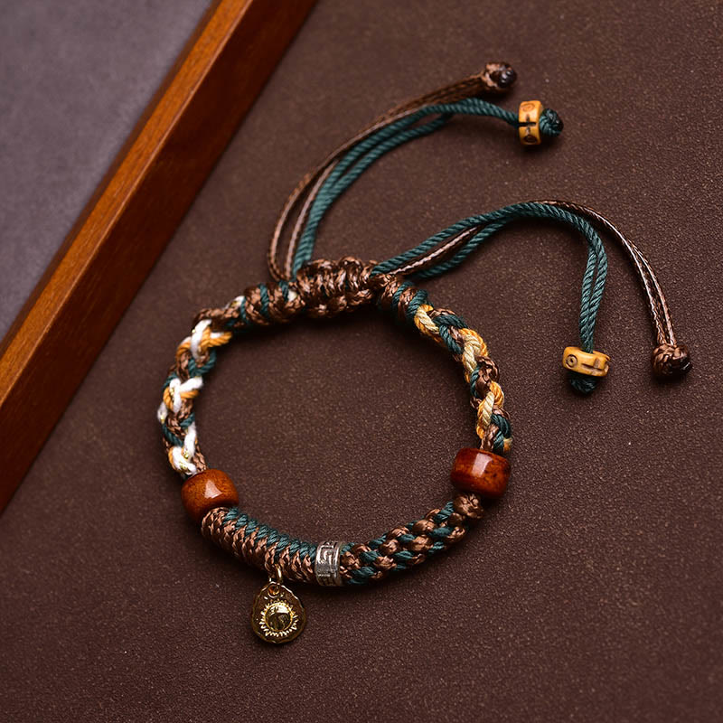 Ward Off Evil Spirits Tibetan Bone Beads Rope Bracelet