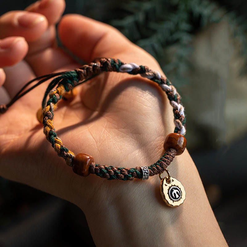 Ward Off Evil Spirits Tibetan Bone Beads Rope Bracelet