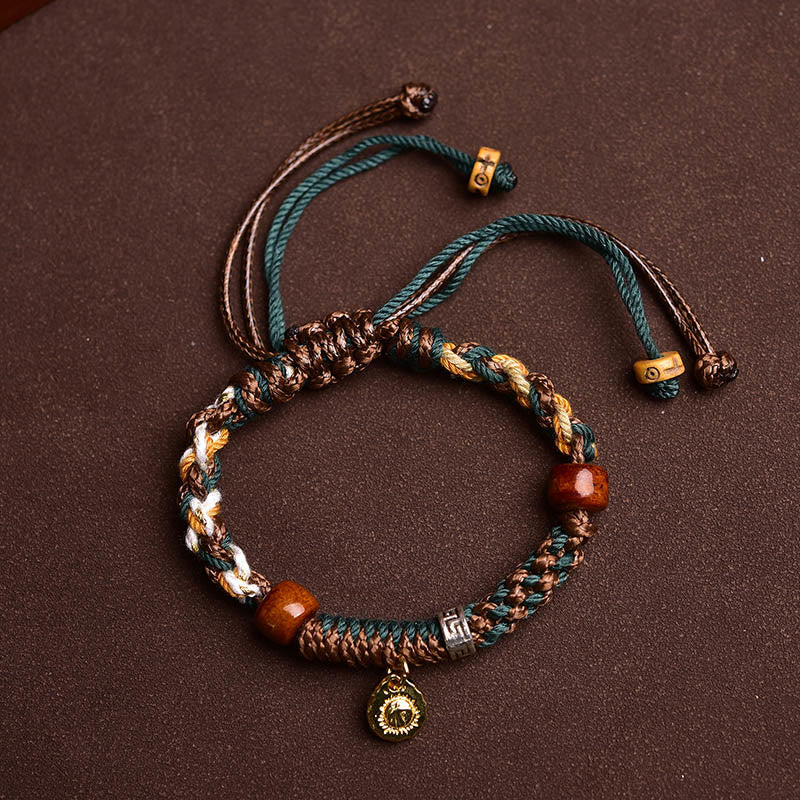 Ward Off Evil Spirits Tibetan Bone Beads Rope Bracelet