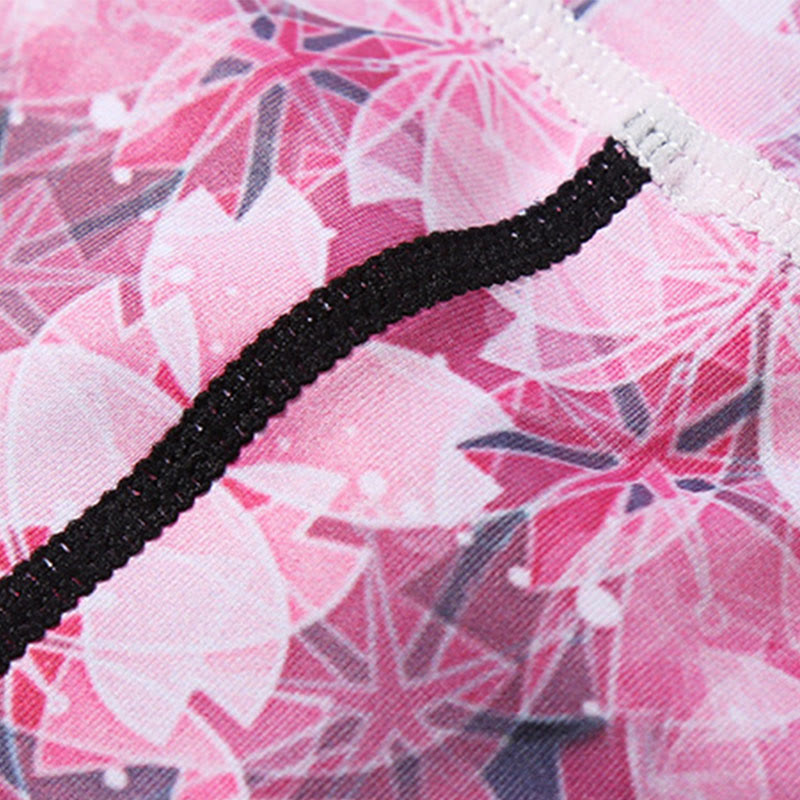 Nimara Ritual Cherry Blossoms Sakura Lines Print Sports Yoga Cropped Leggings Women's Yoga Capri Pants