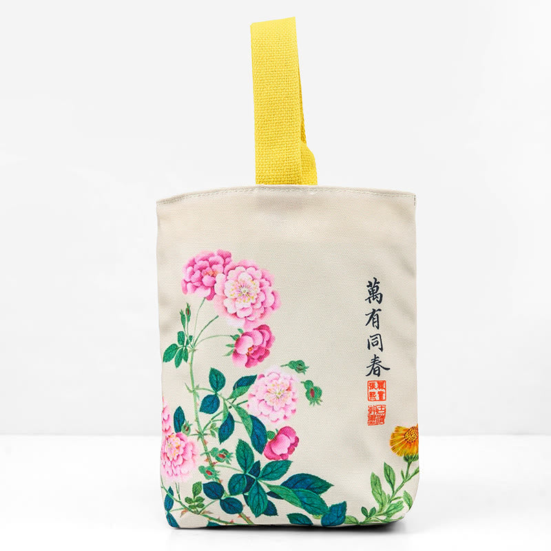 Nimara Ritual Peony Canvas Handbag