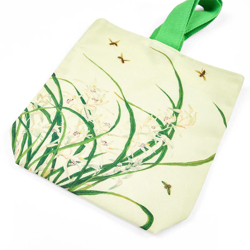 Nimara Ritual Orchid Bee Canvas Handbag