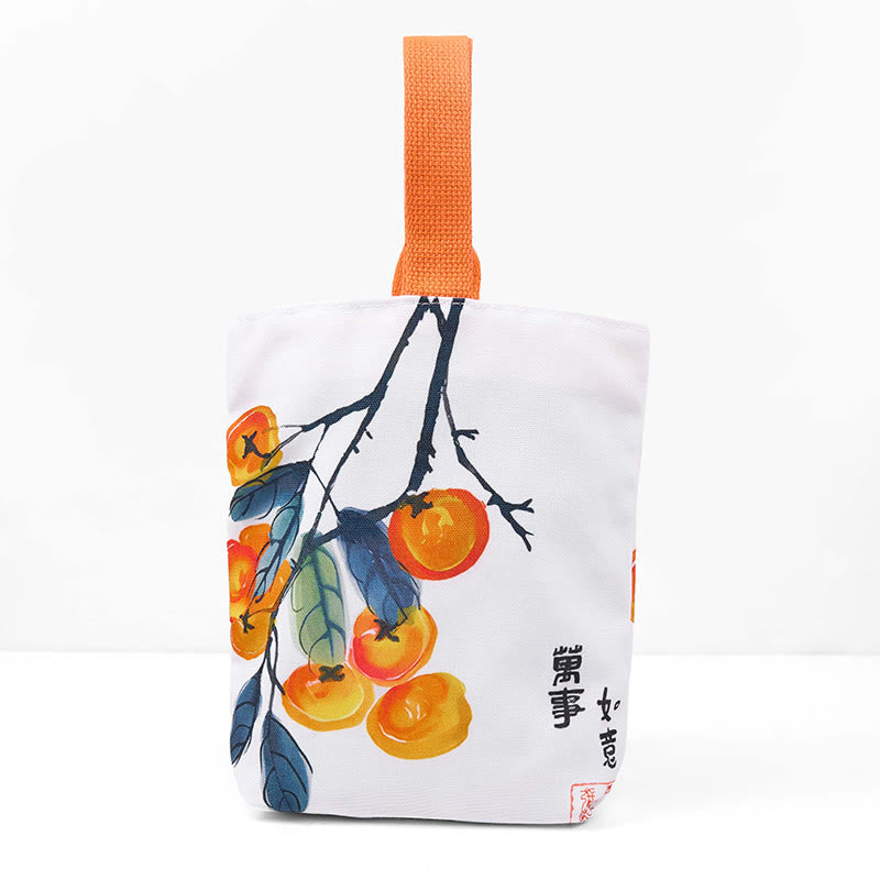 Nimara Ritual Persimmon Canvas Handbag