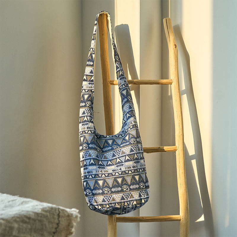 Nimara Ritual Cotton Stripes Pattern Crossbody Bag Shoulder Bag