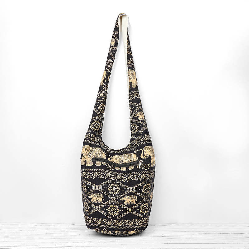 Nimara Ritual Cotton Elephant Stripes Crossbody Bag Shoulder Bag
