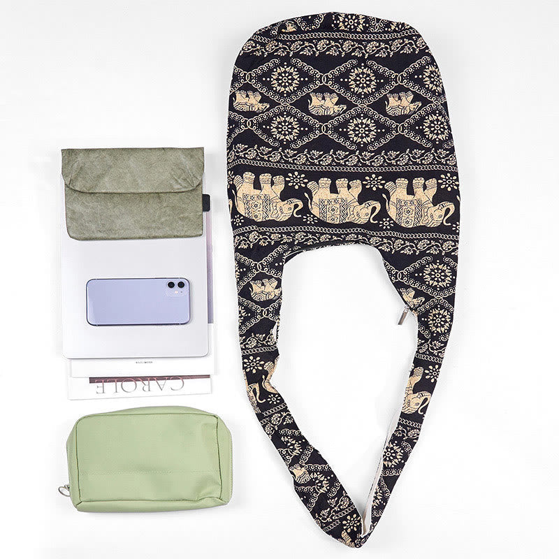 Nimara Ritual Cotton Elephant Stripes Crossbody Bag Shoulder Bag