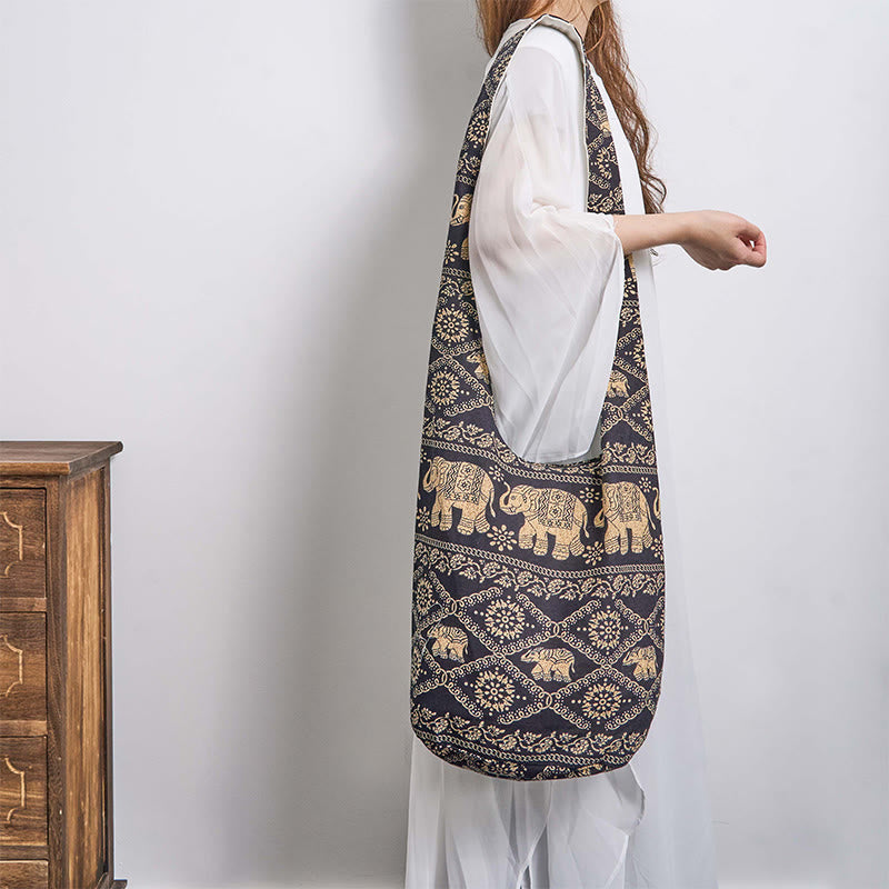 Nimara Ritual Cotton Elephant Stripes Crossbody Bag Shoulder Bag