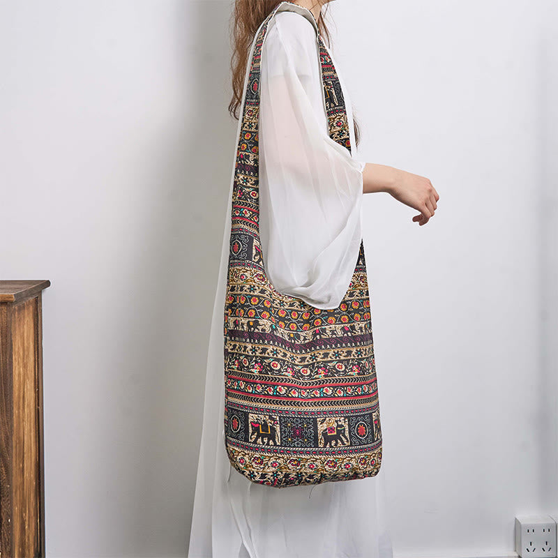 Nimara Ritual Cotton Elephant Stripes Crossbody Bag Shoulder Bag