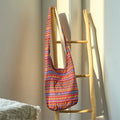 Nimara Ritual Cotton Stripes Pattern Crossbody Bag Shoulder Bag