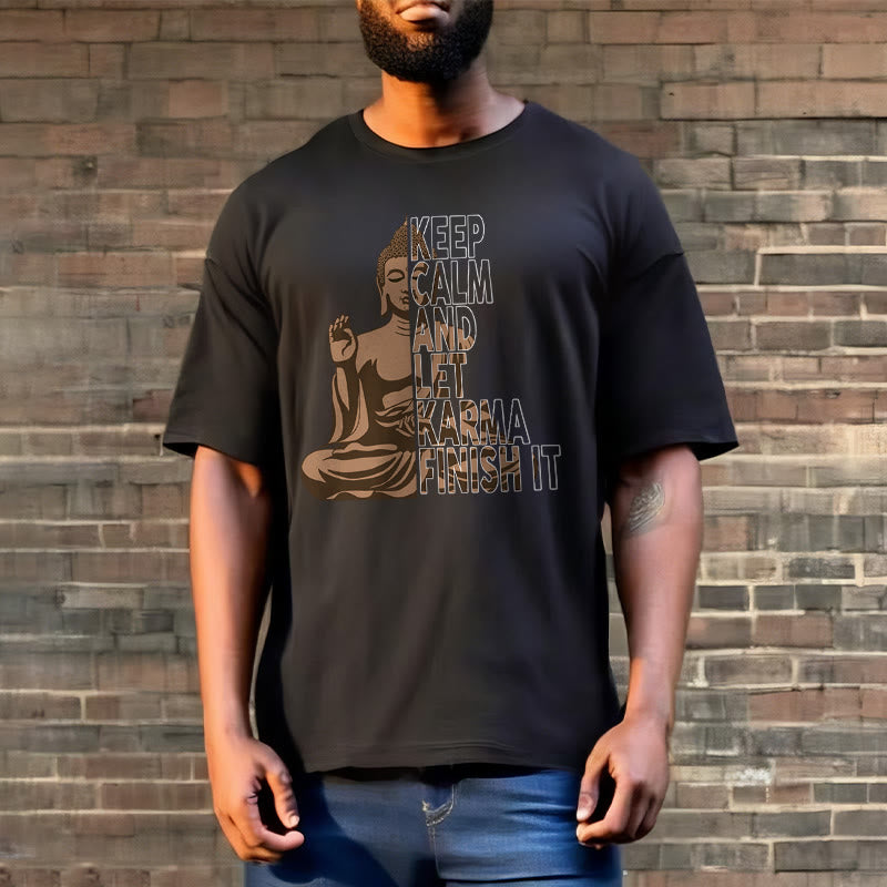 Nimara Ritual KEEP CALM AND LET KARMA FINISH IT Tee T-shirt