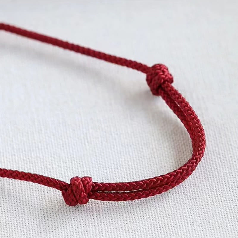 Nimara Ritual Handmade 925 Sterling Silver Fu Character Safe And Well Luck Braided Bracelet