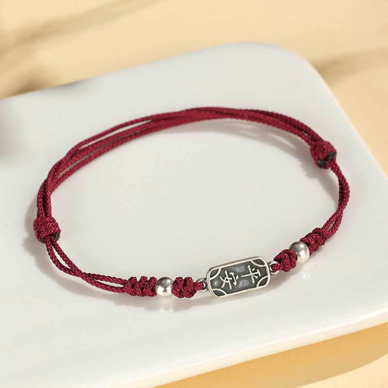 Nimara Ritual Handmade 925 Sterling Silver Peace And Joy Safe Well Protection Braided Bracelet