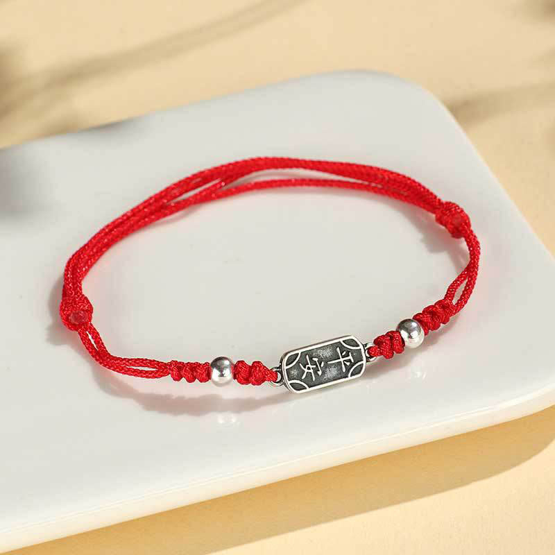 Nimara Ritual Handmade 925 Sterling Silver Peace And Joy Safe Well Protection Braided Bracelet