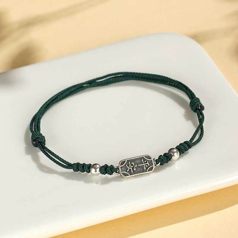 Nimara Ritual Handmade 925 Sterling Silver Peace And Joy Safe Well Protection Braided Bracelet