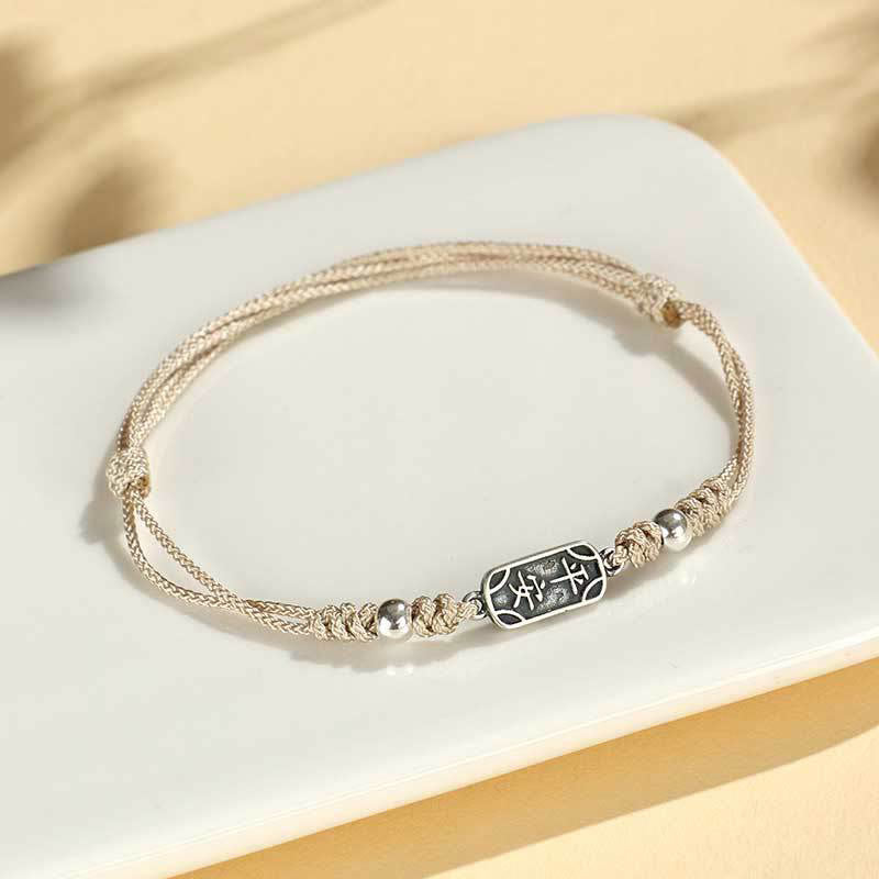 Nimara Ritual Handmade 925 Sterling Silver Peace And Joy Safe Well Protection Braided Bracelet