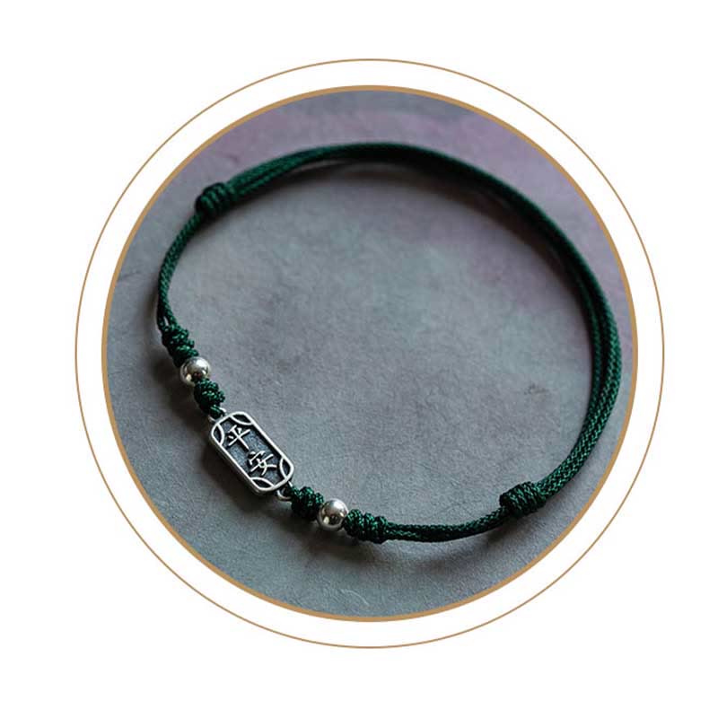 Nimara Ritual Handmade 925 Sterling Silver Peace And Joy Safe Well Protection Braided Bracelet