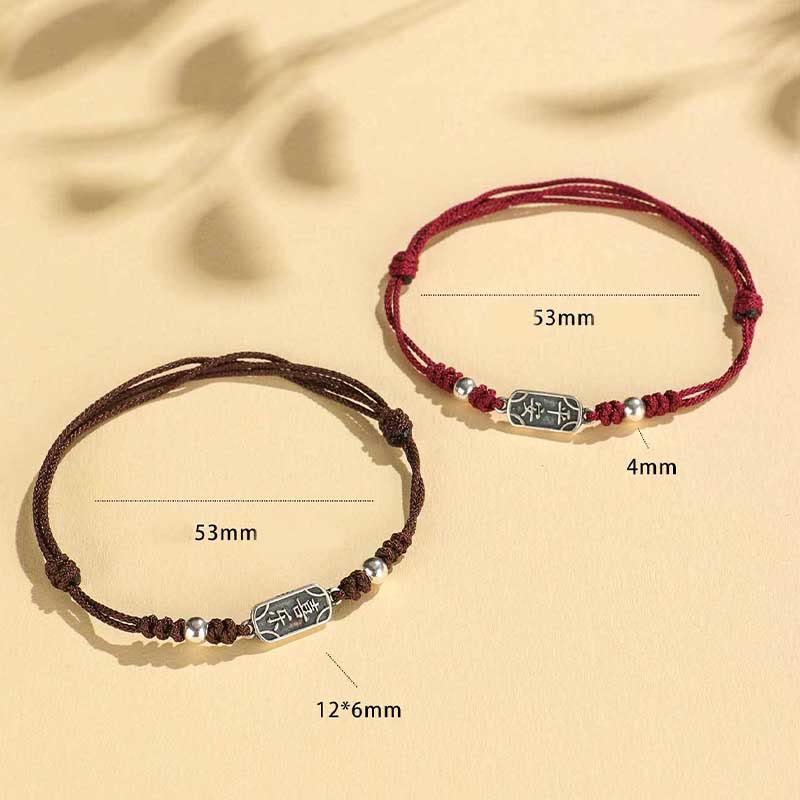 Nimara Ritual Handmade 925 Sterling Silver Peace And Joy Safe Well Protection Braided Bracelet