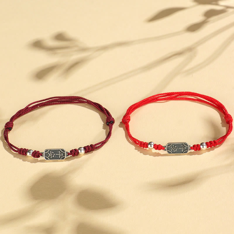 Nimara Ritual Handmade 925 Sterling Silver Peace And Joy Safe Well Protection Braided Bracelet