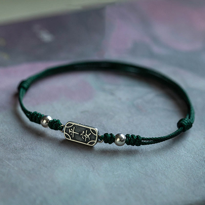Nimara Ritual Handmade 925 Sterling Silver Peace And Joy Safe Well Protection Braided Bracelet
