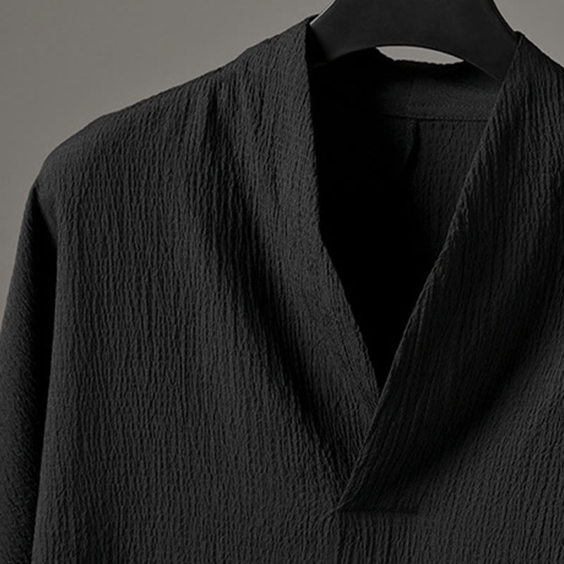 Nimara Ritual Casual V-Neck Three Quarter Sleeve Men's Shirt
