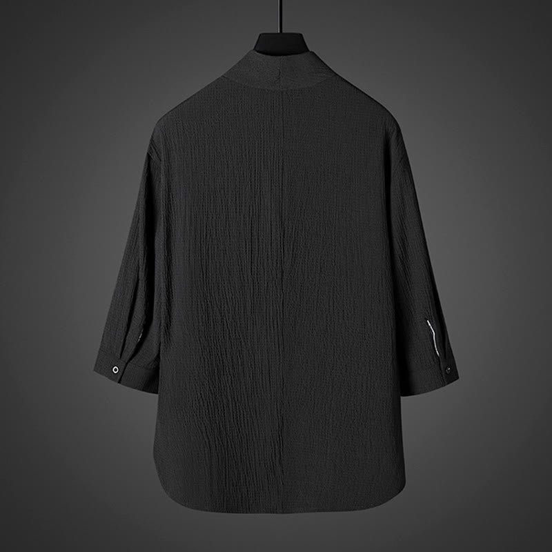 Nimara Ritual Casual V-Neck Three Quarter Sleeve Men's Shirt