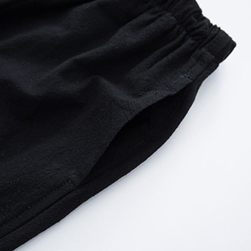 Nimara Ritual Men's Solid Color Cotton Casual Drawstring Pants With Pockets