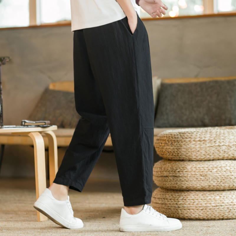 Nimara Ritual Summer Men's Cotton Pants With Pockets