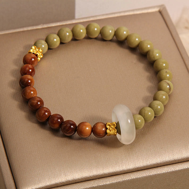 Nimara Ritual Natural Alashan Agate Kuka Seed Encourage Bracelet