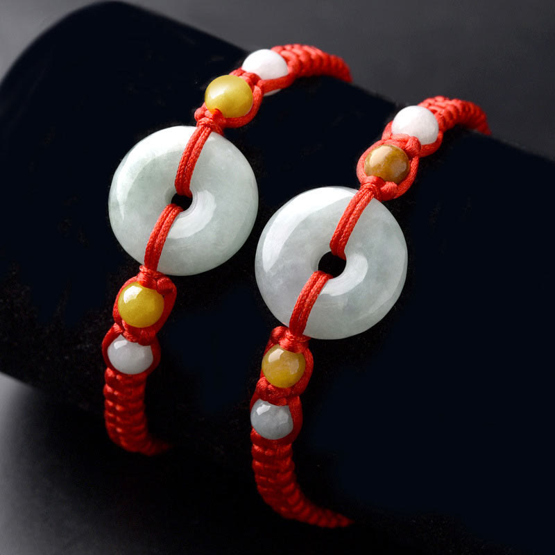 Nimara Ritual Jade Peace Buckle Luck Red String Bracelet