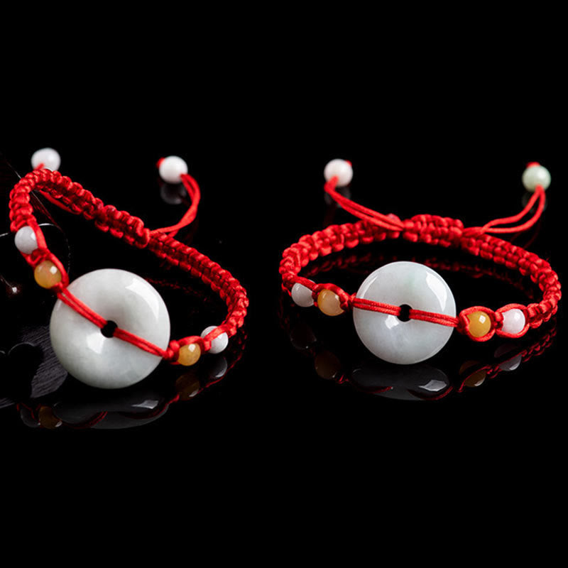 Nimara Ritual Jade Peace Buckle Luck Red String Bracelet