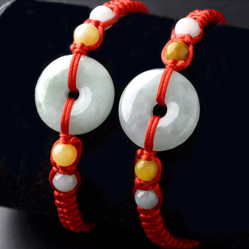 Nimara Ritual Jade Peace Buckle Luck Red String Bracelet