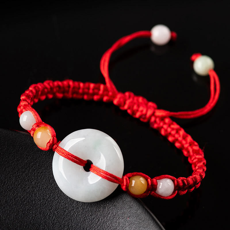 Nimara Ritual Jade Peace Buckle Luck Red String Bracelet