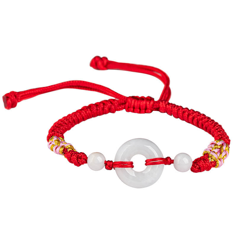 Nimara Ritual Jade Luck Abundance Red String Bracelet