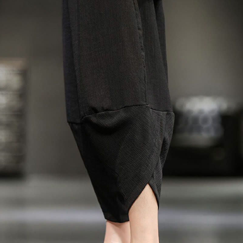 Nimara Ritual Summer Solid Men's Cropped Pants With Pockets