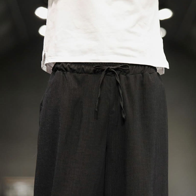 Nimara Ritual Summer Solid Men's Cropped Pants With Pockets