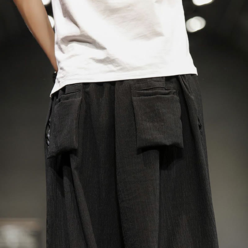 Nimara Ritual Summer Solid Men's Cropped Pants With Pockets