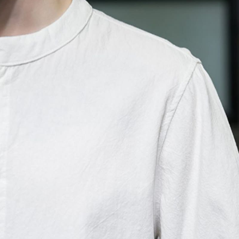 Nimara Ritual Plain Color Men's Half Sleeve Cotton Shirt