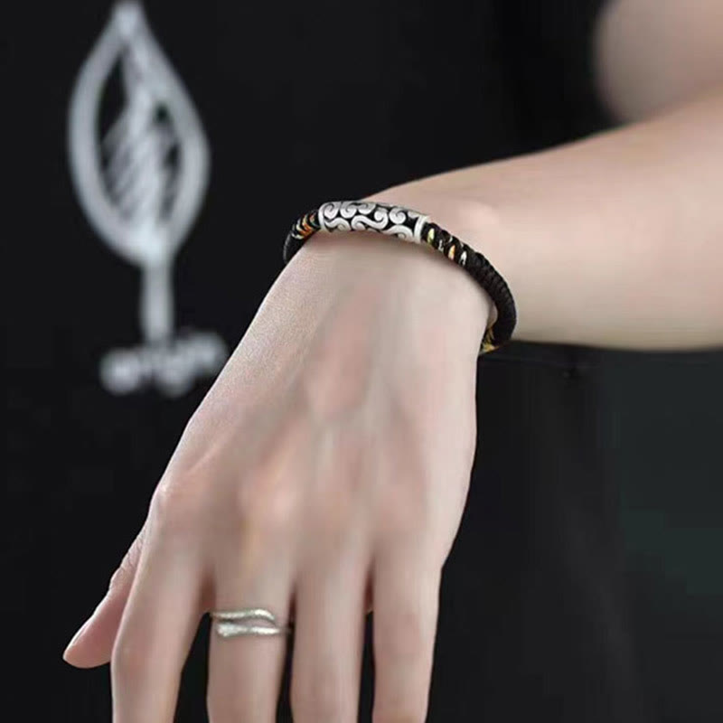 Nimara Ritual Copper Auspicious Clouds Luck String Bracelet