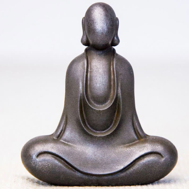 Nimara Ritual Tibetan Buddha Iron Powder Rust Cast Resin Statue Desk Decoration