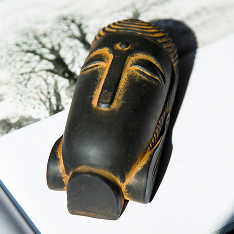 Nimara Ritual Closed Eyes Meditating Buddha Iron Powder Rust Cast Resin Statue Home Decoration