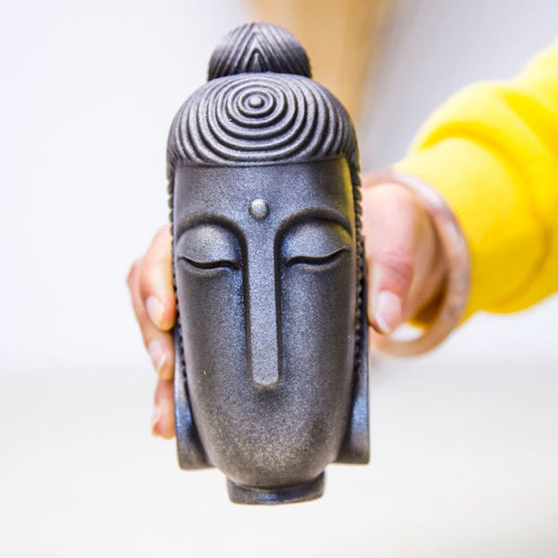 Nimara Ritual Closed Eyes Meditating Buddha Iron Powder Rust Cast Resin Statue Home Decoration